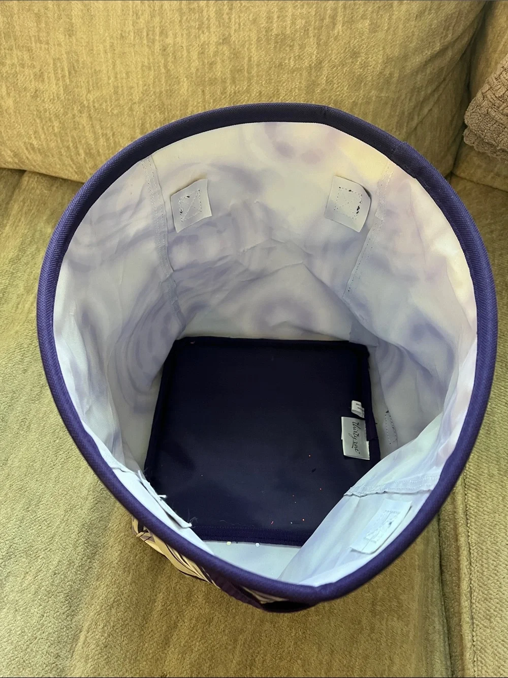 Thirty One Purple Patterned Fabric Storage Bin